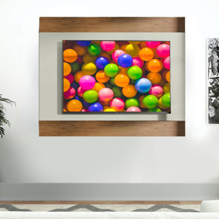 PANEL SUIZA P/TV 60" FREIJO/CINZA CRISTAL
