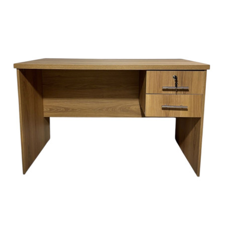 ESCRITORIO AC&H 1.20 CON 2 CAJONES CON LLAVE NOGAL