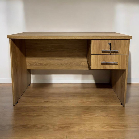 ESCRITORIO AC&H 1.20 CON 2 CAJONES CON LLAVE NOGAL