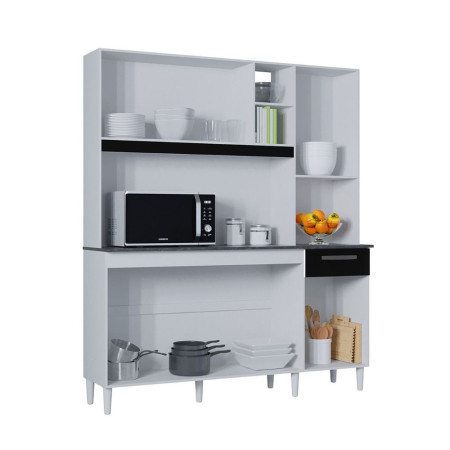 KIT COCINA BARBARA 1,60  BLANCO/PRETO