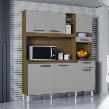 KIT COCINA BARBARA 1,60  CASTAÑO/OFF WHITE