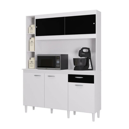 KIT COCINA DUDA 1,40 BLANCO/PRETO