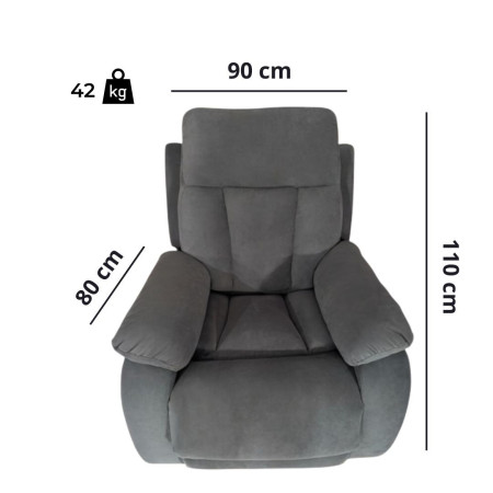 SILLON RECLINABLE BERLIN GRIS