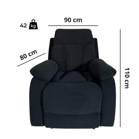 SILLON RECLINABLE BERLIN NEGRO