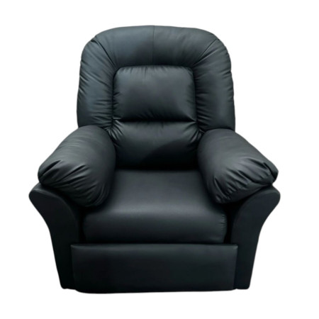 SILLON RECLINABLE SAJONIA ECOCUERO NEGRO