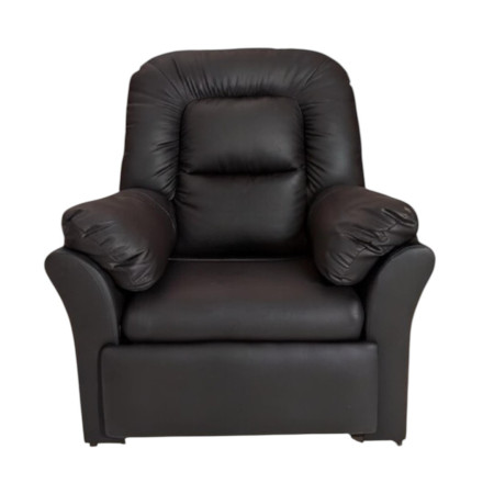 SILLON RECLINABLE SAJONIA ECOCUERO MARRÓN