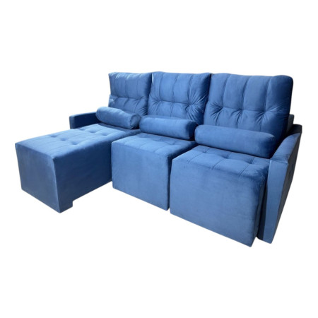 SOFÁ RETRÁCTIL AYOLAS 3 LUGARES AZUL