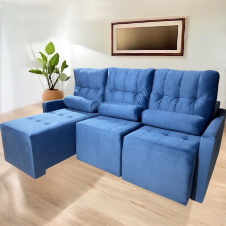 SOFÁ RETRÁCTIL AYOLAS 3 LUGARES AZUL