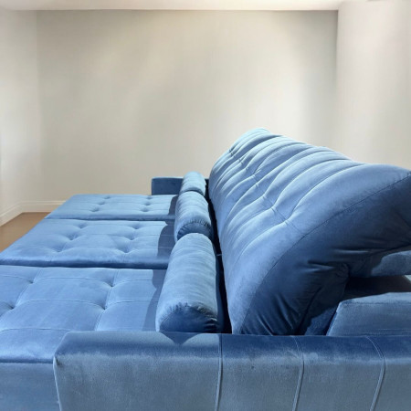 SOFÁ RETRÁCTIL AYOLAS 3 LUGARES AZUL