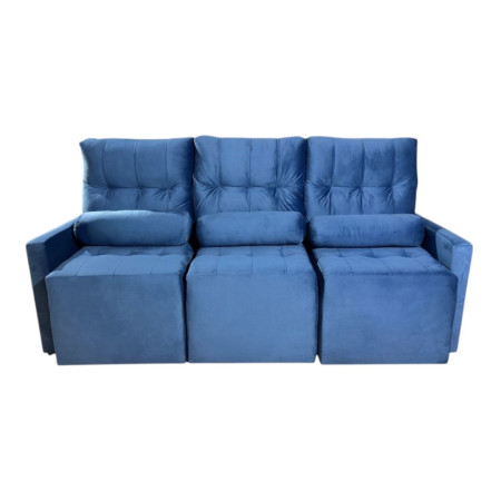 SOFÁ RETRÁCTIL AYOLAS 3 LUGARES AZUL