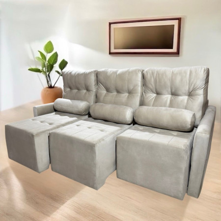 SOFÁ RETRÁCTIL AYOLAS 3 LUGARES BEIGE