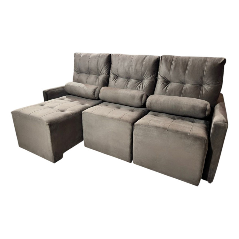 SOFÁ RETRÁCTIL AYOLAS 3 LUGARES MARRÓN