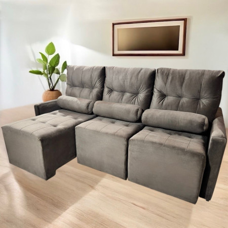 SOFÁ RETRÁCTIL AYOLAS 3 LUGARES MARRÓN