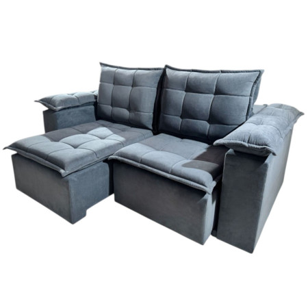 SOFÁ RETRÁCTIL BOQUERON 2 LUGARES GRIS