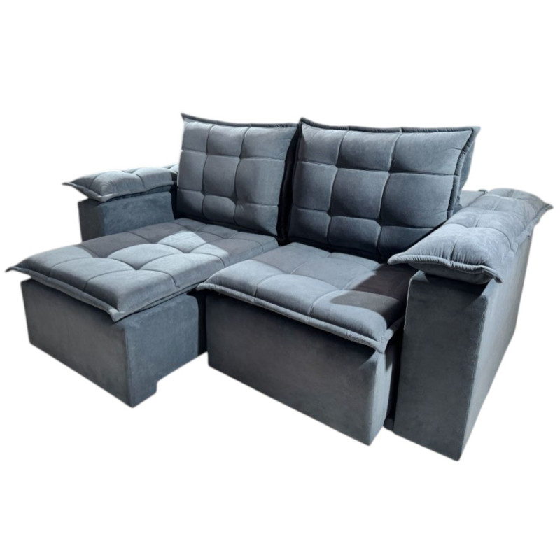 SOFÁ RETRÁCTIL BOQUERON 2 LUGARES GRIS