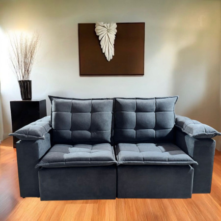 SOFÁ RETRÁCTIL BOQUERON 2 LUGARES GRIS