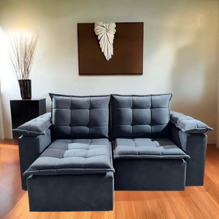 SOFÁ RETRÁCTIL BOQUERON 2 LUGARES GRIS