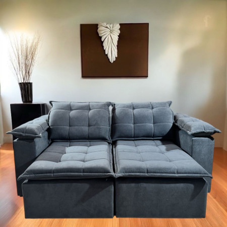 SOFÁ RETRÁCTIL BOQUERON 2 LUGARES GRIS