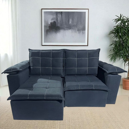 SOFÁ RETRÁCTIL BOQUERON 2 LUGARES NEGRO