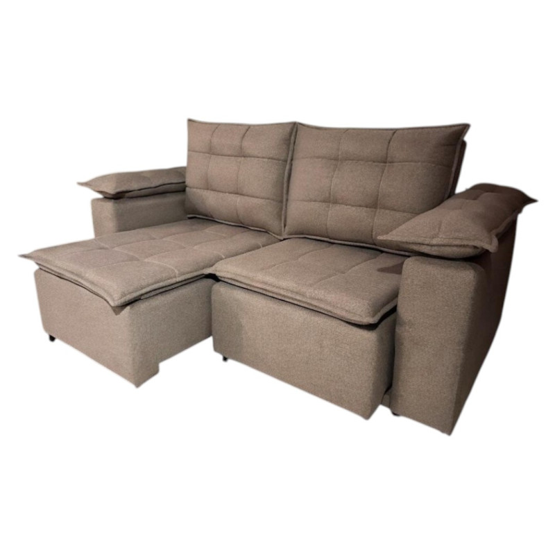 SOFÁ RETRÁCTIL BOQUERON 2 LUGARES MARRÓN PINO