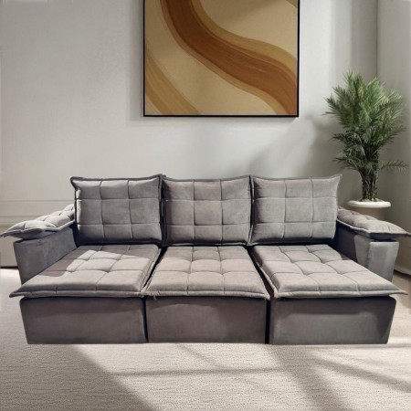 SOFÁ RETRÁCTIL BOQUERON 3 LUGARES MARRÓN