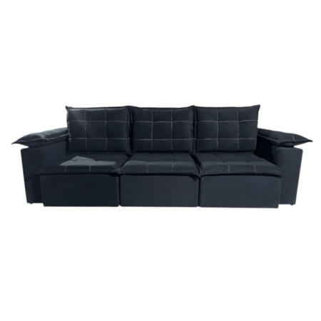 SOFÁ RETRÁCTIL BOQUERON 3 LUGARES NEGRO