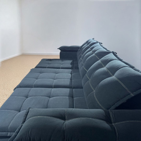 SOFÁ RETRÁCTIL BOQUERON 3 LUGARES NEGRO