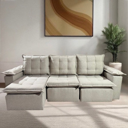 SOFÁ RETRÁCTIL BOQUERON 3 LUGARES BEIGE