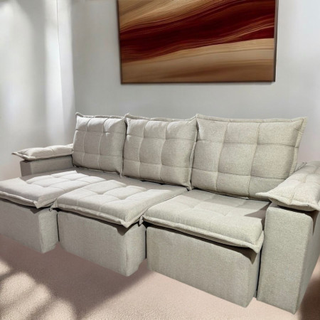 SOFÁ RETRÁCTIL BOQUERON 3 LUGARES BEIGE