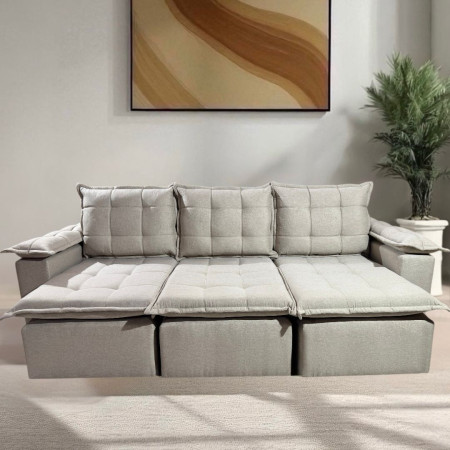 SOFÁ RETRÁCTIL BOQUERON 3 LUGARES BEIGE