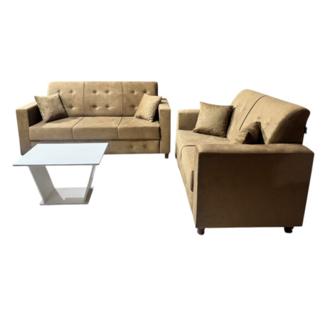 SOFA NEW ITA 3 - 2 LUGARES BEIGE + 4 ALMOHADAS + MESITA DE REGALO