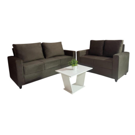 SOFA YPACARAI 3-2 LUGARES MARRON + MESITA DE RAGALO