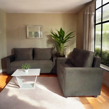 SOFA YPACARAI 3-2 LUGARES MARRON + MESITA DE RAGALO