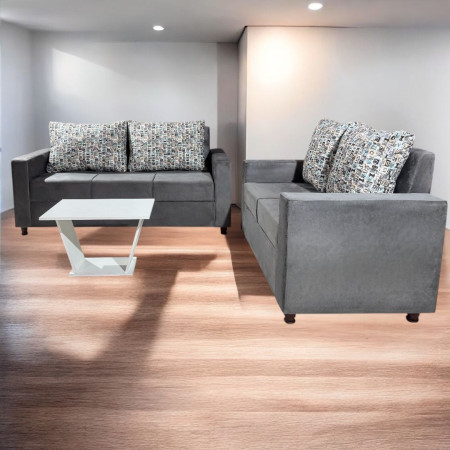 SOFA YPACARAI 3-2 LUGARES GRIS + MESITA DE RAGALO