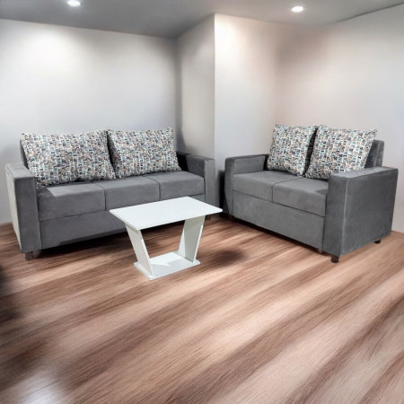 SOFA YPACARAI 3-2 LUGARES GRIS + MESITA DE RAGALO