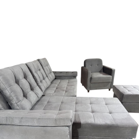 COMBO YPANE GRIS + POLTRONA + PUFF