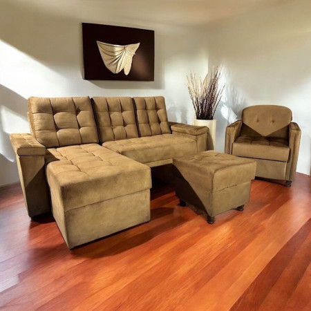 COMBO YPANE BEIGE + POLTRONA + PUFF