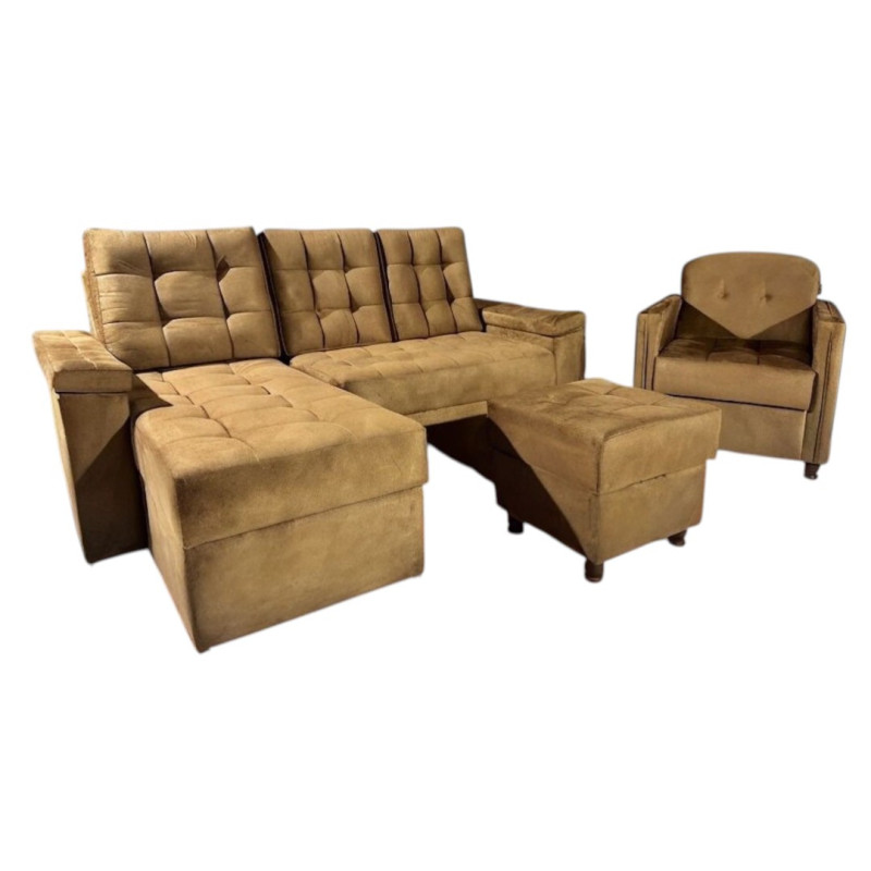 COMBO YPANE BEIGE + POLTRONA + PUFF