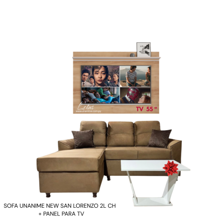 Combo Día de los Enamorados Sofá + Panel | ElectroMuebles al Costo