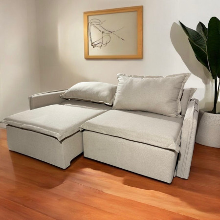 SOFA CAMA RETRACTIL ASUNCIÓN BEIGE