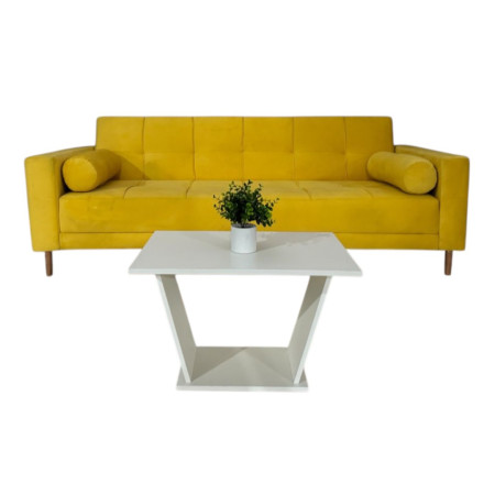 SOFA CAMA VALENZUELA AMARILLO + MESITA DE REGALO