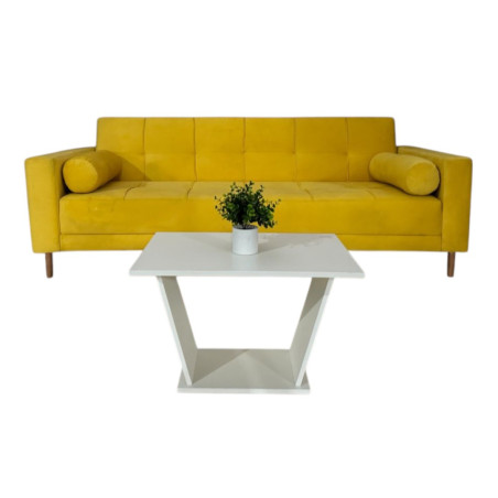SOFA CAMA VALENZUELA AMARILLO + MESITA DE REGALO