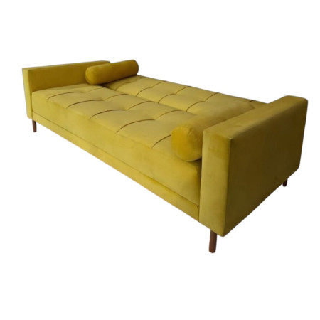 SOFA CAMA VALENZUELA AMARILLO + MESITA DE REGALO