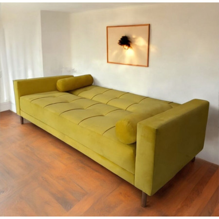 SOFA CAMA VALENZUELA AMARILLO + MESITA DE REGALO