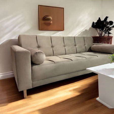 SOFA CAMA VALENZUELA BEIGE + MESITA DE REGALO