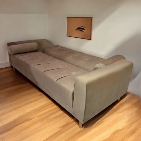 SOFA CAMA VALENZUELA BEIGE + MESITA DE REGALO