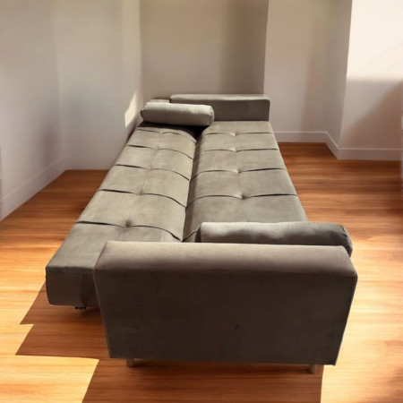 SOFA CAMA VALENZUELA BEIGE + MESITA DE REGALO