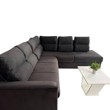 SOFA ESQUINERO PILAR NEGRO + MESITA DE REGALO