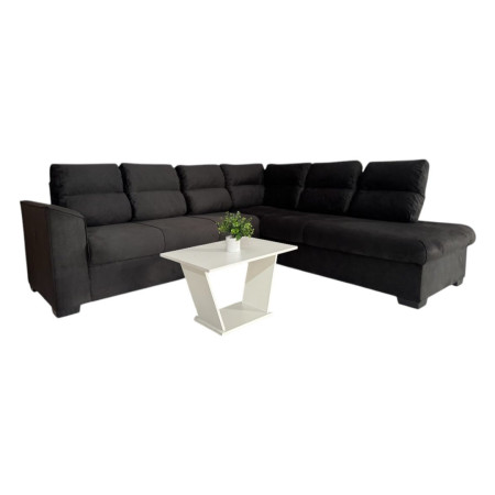 SOFA ESQUINERO PILAR NEGRO + MESITA DE REGALO