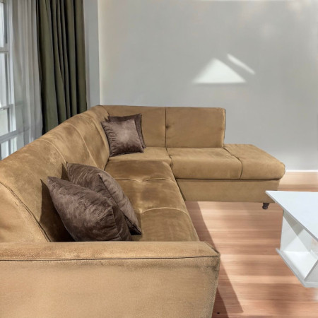 SOFA ESQUINERO VILLA ELISA BEIGE + MESA